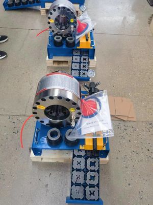 el botón de la máquina del tubo que prensa diesel 10pcs/H actúa el arrugador portátil 600t FY-51CSD de la manguera