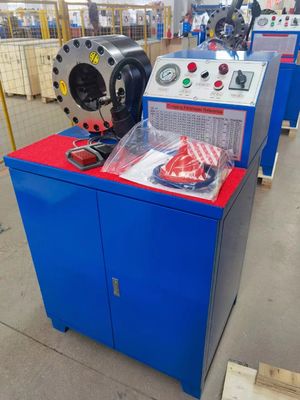 Un buen precio. máquina que estampa FY-51BY de la manguera 3kw del tubo hidráulico eléctrico del arrugador 2.5l 5l en línea