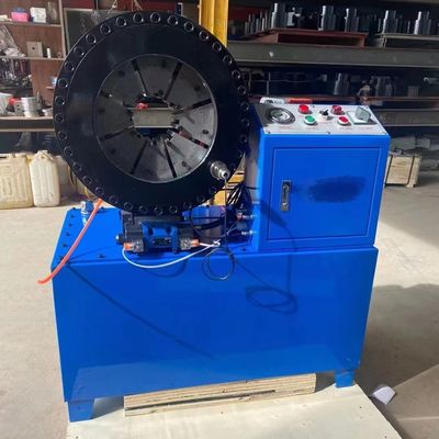 Máquina hidráulica de 3 pulgadas y 4 pulgadas de trenzado de manguera industrial 3kw estructura compacta
