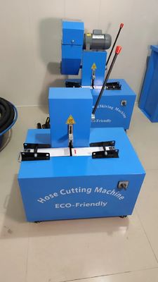Máquina de corte de manguera de goma eléctrica con 4 capas y control de botón avanzado 2 pulgadas 6-51 mm Azul