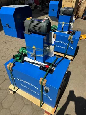 105 Kg 6-51mm Blue Skiving 4 capas Máquina de corte de manguera de goma eléctrica con control avanzado y fácil de usar