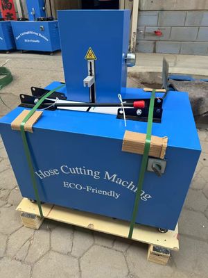 Máquina de corte de manguera de goma eléctrica de 2 pulgadas y 4 capas con control de botón avanzado y fácil de usar
