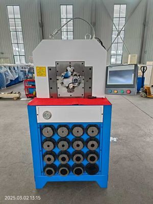 Sistema de control PLC ultra delgado de 2 pulgadas 300 piezas / hora sin cambio rápido Moulds Herramientas Máquina de prensado de manguera hidráulica Prensa de ajuste hidráulica Codo grande