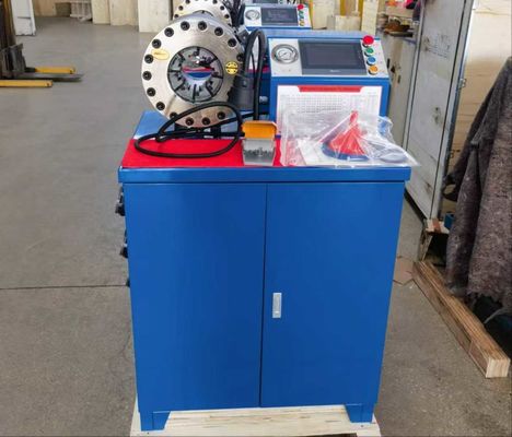 Siemens pantalla táctil de 2 pulgadas Modelo de alto color azul 10 Dies manguera de corte / manguera de caucho máquina de corte rendimiento confiable con 600T fuerza de corte