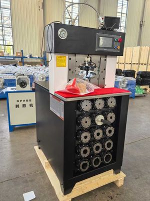 3 pulgadas PLC AC manguera máquina para más presión Máxima apertura 158mm manguera máquina de acoplamiento