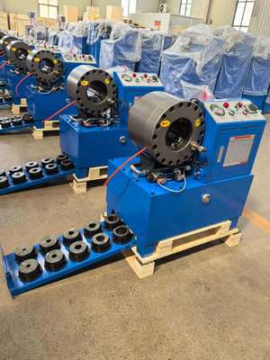 Un buen precio. DX68 Máquina de acoplamiento de mangueras con rango de acoplamiento de 6-51 mm Capacidad de 2 pulgadas y 10 matrices incluidas en línea