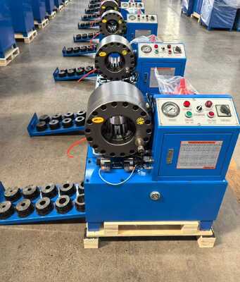 Máquina de crimpado de mangueras hidráulicas DX68 con rango de crimpado de 6-51 mm, opciones de voltaje de 220v/240v/380v/415v y eficiencia de 200 piezas por hora