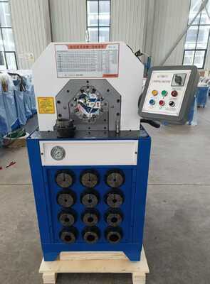 Máquina engastadora de mangueras hidráulicas de 3 pulgadas (6-76 mm) con 15 troqueles intercambiables y sistema de control por botones