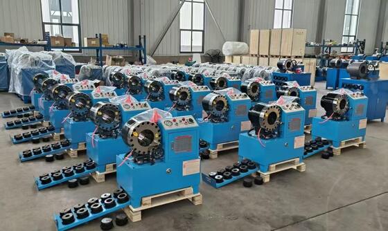 Engarzadora de manguera hidráulica eléctrica DX68, 220v/380v, 2 pulgadas, con precisión de prensado de 6-51mm, ±0,01mm, 10 troqueles y eficiencia de 200 unidades por hora