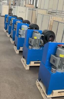 Engarzadora de manguera hidráulica DX68, Color azul, 220v/380v, 2 pulgadas, con rango de engaste de 6-51mm, 10 troqueles y eficiencia de 200 unidades por hora