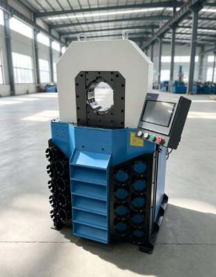 4 Inch Electric Super Thickness Model Hydraulic Hose Crimping Machine With 3200KN Crimping Force Hydraulic Station 0.01mm Accuracy 6-102mm Crimping Range And 18 Dies
