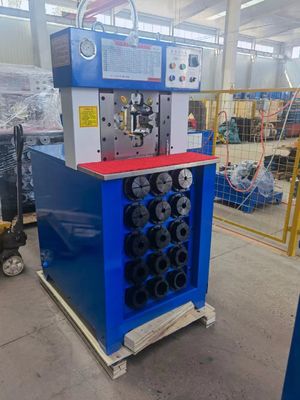 Un buen precio. 2 arrugador manual resistente de la manguera de la CA de la máquina de la manguera de la CA de 3 pulgadas que prensa en línea