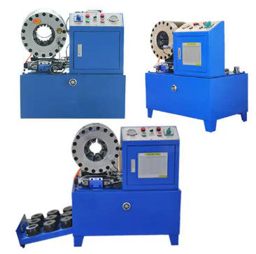 Un buen precio. Máquina que prensa de la manguera industrial de acero del andamio de la máquina de la manguera que prensa automática DX68 en línea