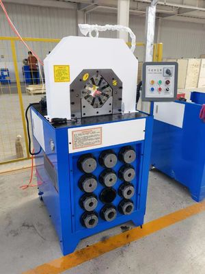 Un buen precio. prensa de planchar de la manguera hidráulica 5.5kw control CBK-120 del botón de la manguera hidráulica de 3 pulgadas que prensa en línea