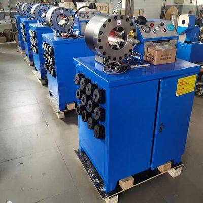 Un buen precio. 2 pulgadas de goma eléctrica manguera máquina de encrucijado 600T fuerza de encrucijado en línea