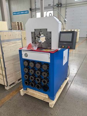 Un buen precio. 3 pulgadas Sistema de control PLC 5.5kw 300 piezas/h Máquina de prensado de manguera hidráulica 800 piezas/h en línea