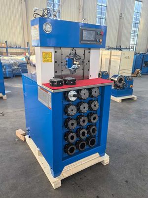 3 pulgadas sistema de control PLC 6 - 76 mm máquina de encrucijado de manguera de CA para el encrucijado eficiente abertura máxima 158 mm