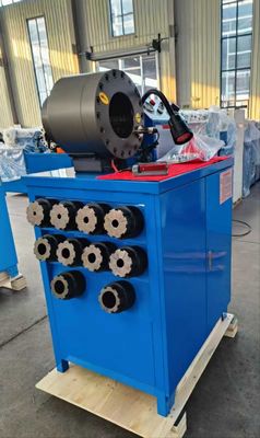 Proceso de forja de nueva tecnología Modelo de 2 pulgadas de alto Color azul 10 Dies Crimper de manguera / Máquina de trituración de manguera de caucho con fuerza de trituración de 600T