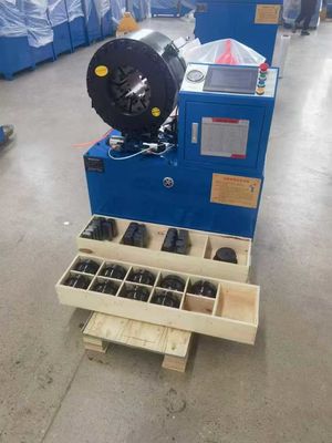 Sistema de control PLC Servicio OEM Industrial 16 Dies Color azul 4 pulgadas Rango de recorte Herramienta de recorte eléctrico hidráulico 0,01mm precisión de manguera
