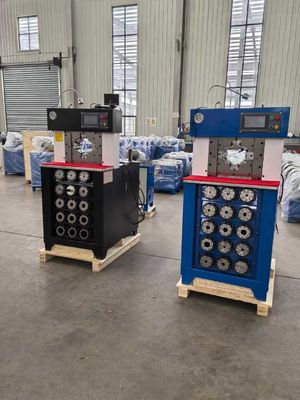 3 pulgadas de actualización del sistema de control PLC cambio rápido de molde herramienta manguera máquina de encrucijado proceso con retención más rápido fuerza de encrucijado 1500T