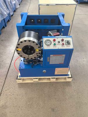 Un buen precio. Eficiente portátil de manguera hidráulica de corte de la manguera de color azul modelo eléctrico con bastidor y herramientas de cambio rápido de moldeRango 1/4-1.5 