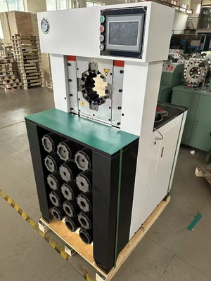Un buen precio. Máquina de crimpado de mangueras hidráulicas de 3 pulgadas con 15 matrices de 6-76 mm, control PLC en línea