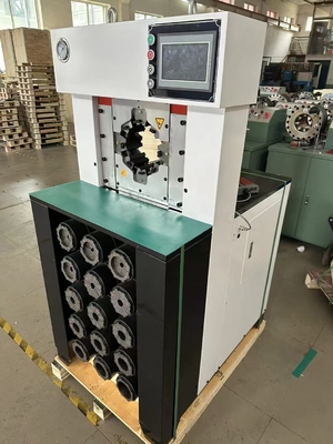 Un buen precio. Máquina de acoplamiento de manguera hidráulica de 3 pulgadas 650T con control PLC en línea