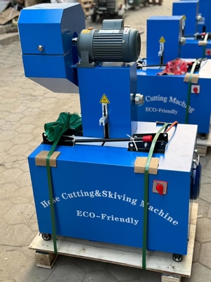 2 pulgadas de 4 capas de 220V máquina de corte de manguera y skiving con control de botón