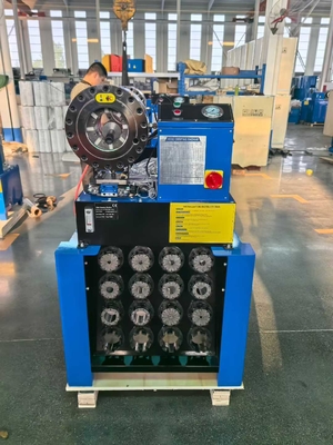 Un buen precio. Máquina de crimpado de mangueras hidráulicas P38 6-38mm 300T de fuerza 8 juegos de dados en línea