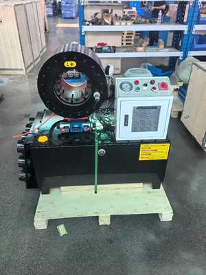 Máquina de crimpado de mangueras hidráulicas de 4 pulgadas con 16 matrices, rango de 6-102 mm