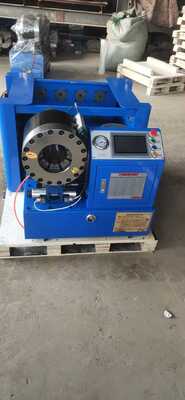 Un buen precio. 2.5 pulgadas de manguera hidráulica máquina de recorte con herramienta de cambio rápido de molde y 10 matrices intercambiables para el recorte versátil en línea