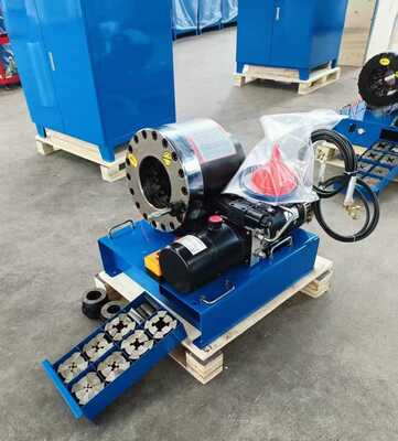 12V/24V Hydraulic Hose Crimping Machine with 600T Crimping Force and 6-51mm Range for Car Loading