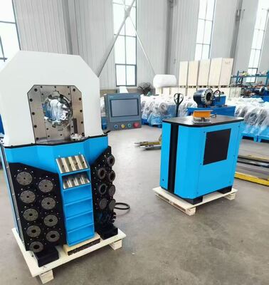 Un buen precio. Servicio OEM Máquina engarzadora de mangueras hidráulicas con precisión de 0,01 mm, rango de engarzado de 6-102 mm y 16 troqueles en línea