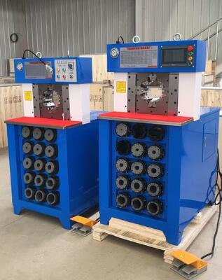 Un buen precio. 3 pulgadas de control PLC Máquina de corte de manguera hidráulica con rango de corte de 6-76 mm y apertura máxima de 165 mm en línea