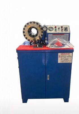 Un buen precio. Máquina prensadora de manguera de goma 600T de 2 pulgadas, modelo superior, voltaje de Color azul de 220v/380v con rango de 6-51mm y 10 troqueles intercambiables en línea