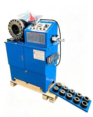Un buen precio. Máquina prensadora de mangueras hidráulicas de 2 pulgadas de 6-51 mm y 10 troqueles con función dual y máquina cortadora de mangueras, 2 funciones para una construcción robusta en línea
