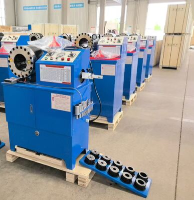 Un buen precio. 6-51mm 2 Inch Blue Color 10 Dies Hydraulic Hose Crimping Machine With Dual Functionality And Hose Skiving Machine 2 Functions Into One Machine Crimping/skiving For Robust Construction en línea