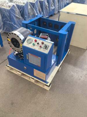 2 Inch Crimping Range Up To 64 mm Blue Color 220V/240V/380V/415V Voltage Hydraulic Hose Crimping Machine Button Control Systerm With Fast Change Mould Tool And Rack And 10 Interchangeable Dies