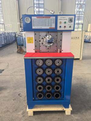 Un buen precio. Máquina de engarzar mangueras hidráulicas Súper Delgada de 3 pulgadas, Modelo Negro y Azul con Rango de Engarce de 6-76 mm, Apertura Máxima de 165 mm y 15 Troqueles, Voltaje 220v/380v online